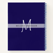 Rustic Burgundy Blue Pink Floral Weddenschap Notitieboek (Achterkant)