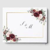 Rustic Burgundy Blush Floral Greenery Wedding Gastenboek (Achterkant)