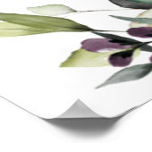 Rustic Burgundy Blush Floral Wedding Seating Chart Poster (Hoek)