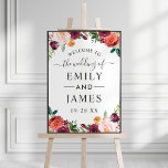 Rustic Burgundy Blush Herfst Floral Wedding Welkom Poster<br><div class="desc">Het mooie poster/teken van het huwelijk is een stijlvolle tekst die is omgeven door een prachtige rustige woede van de waterverf van de zomer en de herfst, met inbegrip van rozen, dahlias, pony-bloemen en groen, in een prachtig herfstpalet van wogoerrood, goudgeel, perziks sinaasappel, wazige roze en groene tinten. Personaliseer met...</div>