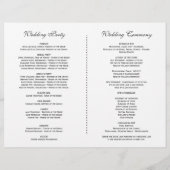 Rustic Burgundy Blush Pink Floral Wedding Programm Flyer (Achterkant)