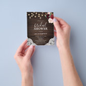 Rustic Burgundy Blush Script Vrijgezellenfeest Flyer (Hand)