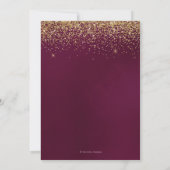 Rustic Burgundy+Blush Waterverf Flowers Kaart (Achterkant)