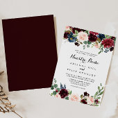 Rustic Burgundy Calligraphy Nuestra Boda Wedding Kaart