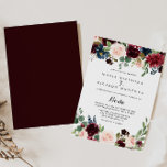 Rustic Burgundy Calligraphy Spain Wedding Kaart<br><div class="desc">Deze rustige bruine kalligrafie Spaanse trouwuitnodiging is perfect voor een moderne bruiloft. Het ontwerp is voorzien van bruine,  rode,  marineuze,  blauwe en blauwe radiant en gracieuze handbeschilderde bloemen,  die de natuurlijke schoonheid inspireren.</div>