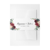 Rustic Burgundy Calligraphy Wedding Uitnodigingen Wikkel (Voorkant Voorbeeld)