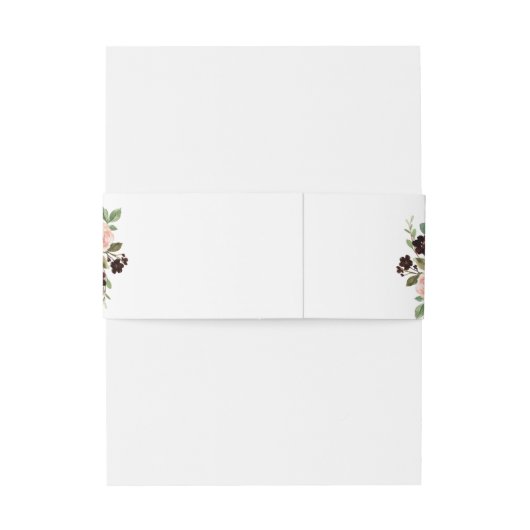 Rustic Burgundy Calligraphy Wedding Uitnodigingen Wikkel (Achterkant Voorbeeld)