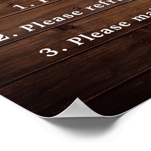 Rustic Burgundy COVID-19 Coronavirus Safety Poster (Hoek)