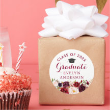 Rustic Burgundy Floral Afstuderen Afstuderen