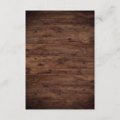 Rustic Burgundy Floral COVID-19 Safety Wedding Informatiekaartje (Achterkant)