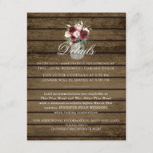 Rustic Burgundy Floral Jar - Versluitingskaart