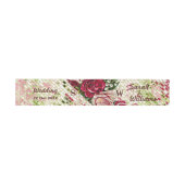 Rustic Burgundy Floral Maroon Rozen bruiloft Uitnodigingen Wikkel (Vlak)