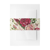 Rustic Burgundy Floral Maroon Rozen bruiloft Uitnodigingen Wikkel (Voorkant Voorbeeld)