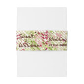 Rustic Burgundy Floral Maroon Rozen bruiloft Uitnodigingen Wikkel (Achterkant Voorbeeld)