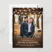 Rustic Burgundy Floral Mason Jar Save the Date Briefkaart (Voorkant / Achterkant)