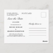 Rustic Burgundy Floral Mason Jar Save the Date Briefkaart (Achterkant)