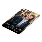 Rustic Burgundy Floral Mason Jar Save the Date Magneet (Linkerzijde)