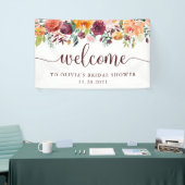 Rustic Burgundy Floral over White | Welkom Spandoek (Beurs)