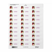 Rustic Burgundy Floral return address label 3979 (Full Sheet)
