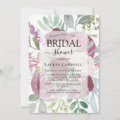 Rustic Burgundy Floral Waterverf Vrijgezellenfeest Kaart (Voorkant)