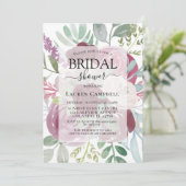 Rustic Burgundy Floral Waterverf Vrijgezellenfeest Kaart (Staand voorkant)