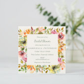 Rustic Burgundy Floral Waterverf Vrijgezellenfeest Kaart (Staand voorkant)