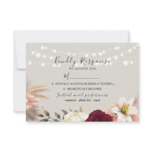 Rustic Burgundy Floral Wedding