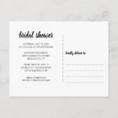 Rustic Burgundy Floral Wood Vrijgezellenfeest Uitnodiging Briefkaart (Achterkant)