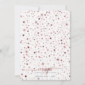 Rustic Burgundy Galaxy Magic, Merriment & Miracles Feestdagenkaart (Achterkant)