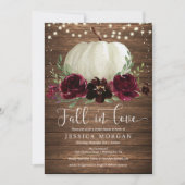 Rustic Burgundy Herfst in Love Vrijgezellenfeest I Kaart (Voorkant)