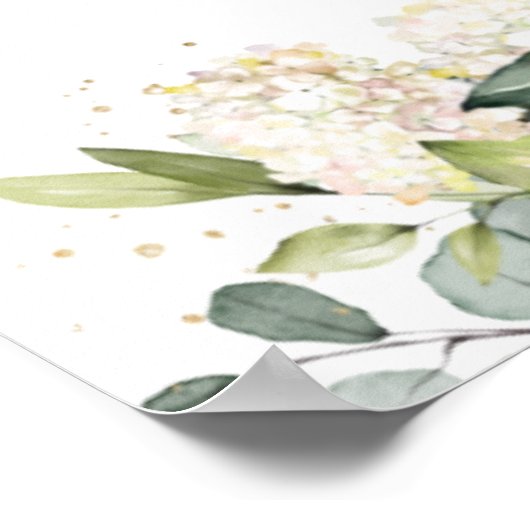 Rustic Burgundy Ivory Floral Wedding Welcome Sign Poster (Hoek)