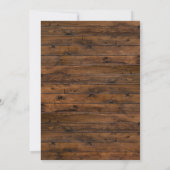 Rustic Burgundy Lights Wedding  Kaart (Achterkant)