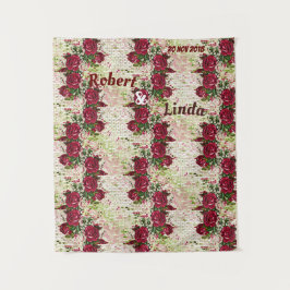 Rustic Burgundy Maroon Roos Wedding Backdrop Wandkleed