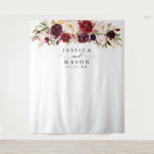 Rustic Burgundy Marsala Achtergrond - Fotocabine Wandkleed (Voorkant)