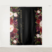 Rustic Burgundy Marsala Achtergrond Fotohokje Wandkleed (Voorkant)