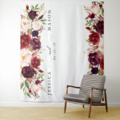 Rustic Burgundy Marsala achtergrond voor foto boot Wandkleed (In situ)