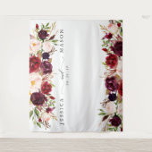 Rustic Burgundy Marsala achtergrond voor foto boot Wandkleed (Voorkant)