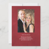 Rustic Burgundy - Marsala en Blush Floral Wedding Kaart (Achterkant)