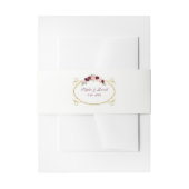 Rustic Burgundy Marsala Floral Fall Wedding Uitnodigingen Wikkel (Voorkant Voorbeeld)