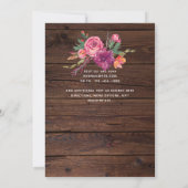 Rustic Burgundy Marsala PHOTO COLLAGE WEDDING Kaart (Achterkant)