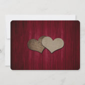 Rustic Burgundy Mason Jar String Lights Wedding Save The Date (Achterkant)