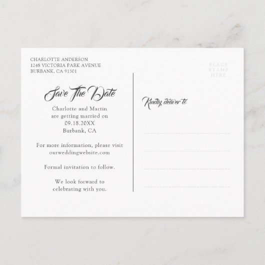 Rustic Burgundy Mason Jar Wedding Save the Date Aankondigingskaart (Achterkant)