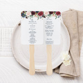 Rustic Burgundy Navy Blue & Red Beauty Flowers Handwaaier