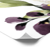 Rustic Burgundy Oranje Floral Wedding Welkomstteke Poster (Hoek)