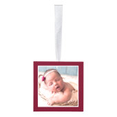 Rustic Burgundy Photo Collage Snow Decoratie (Rechts)