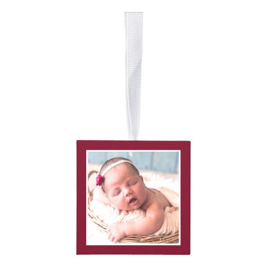 Rustic Burgundy Photo Collage Snow Decoratie (Rechts)