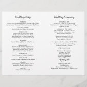 Rustic Burgundy Pink Herfst Floral Wedding Program (Achterkant)