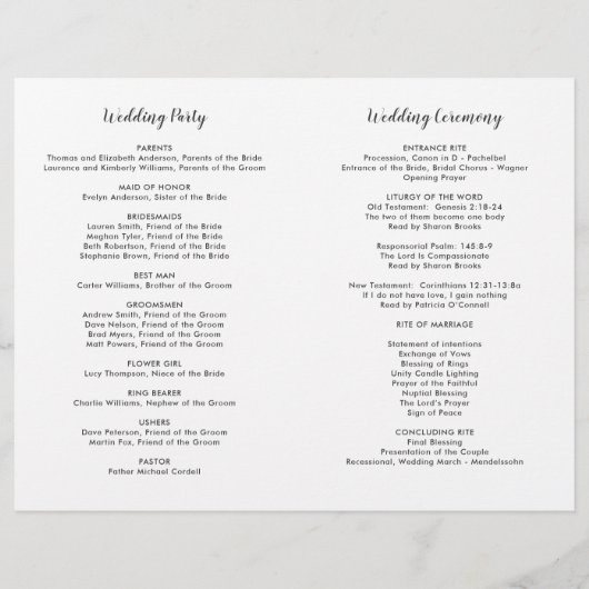 Rustic Burgundy Pink Herfst Floral Wedding Program (Achterkant)