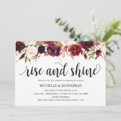 Rustic Burgundy Post Wedding Brunch Uitnodiging (Staand voorkant)