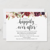 Rustic Burgundy Post Wedding Brunch Uitnodiging (Voorkant)